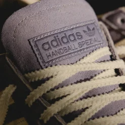 Leder Sneaker|Terrace Casual Sneaker*Adidas Handball Spezial W Silver Violet / Cream White / Gum