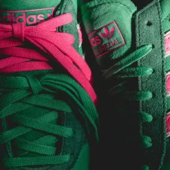 Leder Sneaker|Terrace Casual Sneaker*Adidas Handball Spezial WM Court Green / Lucid Pink / Off White