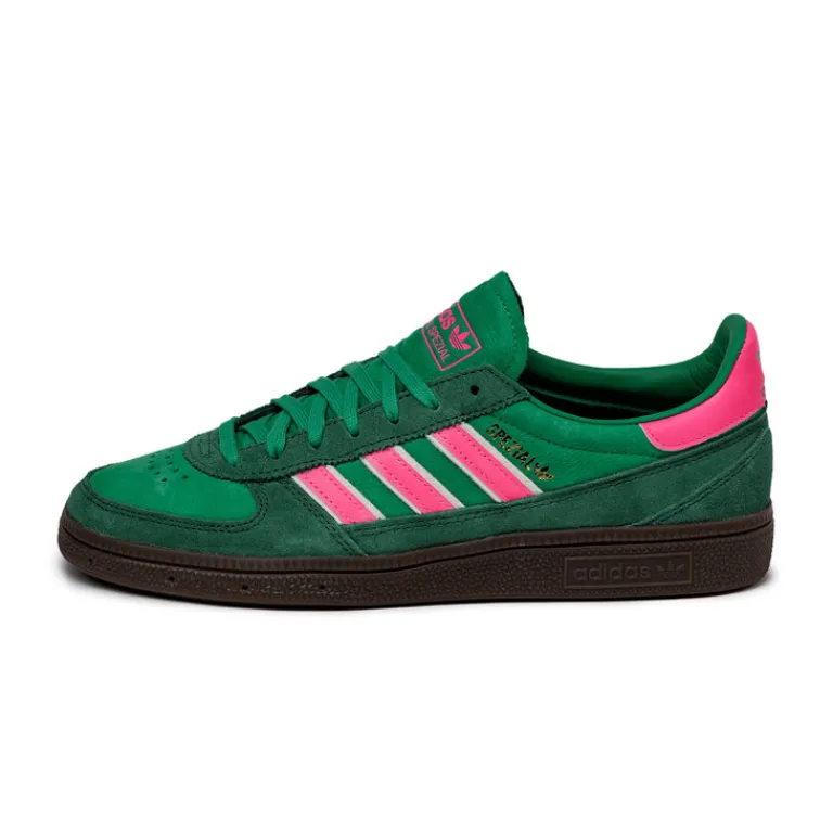 Leder Sneaker|Terrace Casual Sneaker*Adidas Handball Spezial WM Court Green / Lucid Pink / Off White
