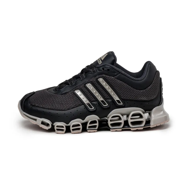Leder Sneaker|Retro Runner*Adidas Megaride W Carbon / Half Blue / Champagne Metallic