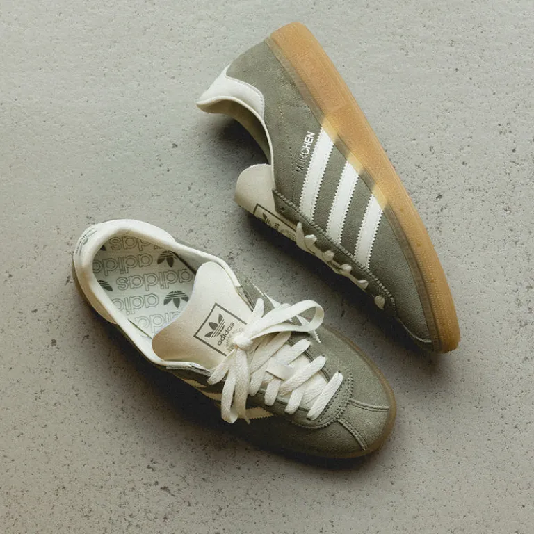 Leder Sneaker|Terrace Casual Sneaker*Adidas München W Silver Pebble / Off White / Silver Metallic