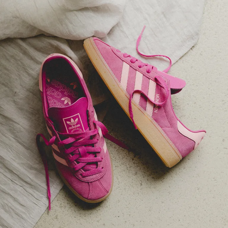 Leder Sneaker|Terrace Casual Sneaker*Adidas München W Semilucid Sulfur / Glow Pink / Gum 3