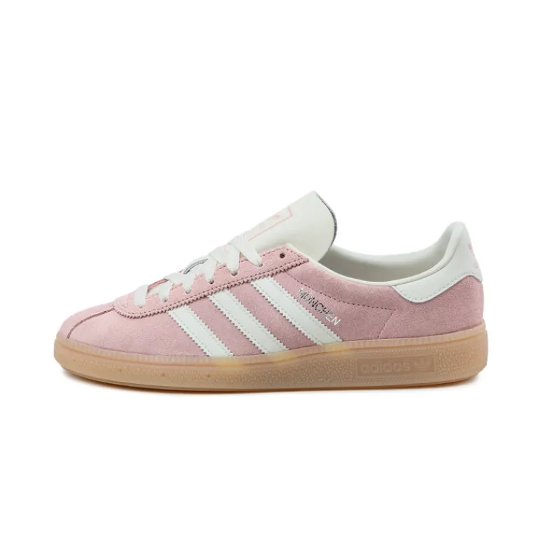 Leder Sneaker|Terrace Casual Sneaker*Adidas München W Wonder Mauve / Off White / Silver Metallic
