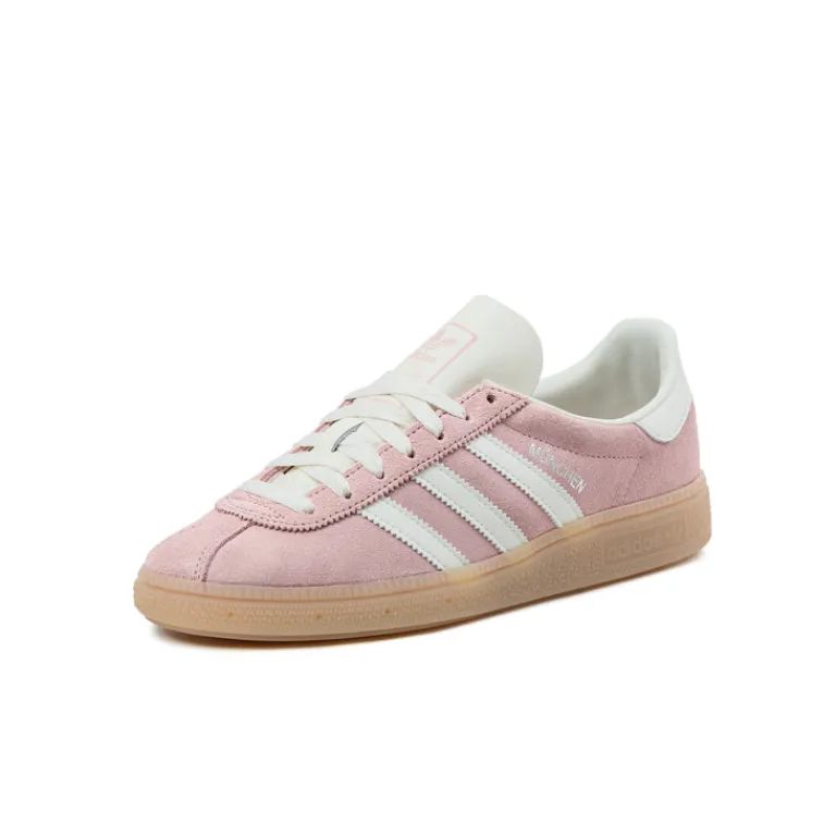 Leder Sneaker|Terrace Casual Sneaker*Adidas München W Wonder Mauve / Off White / Silver Metallic