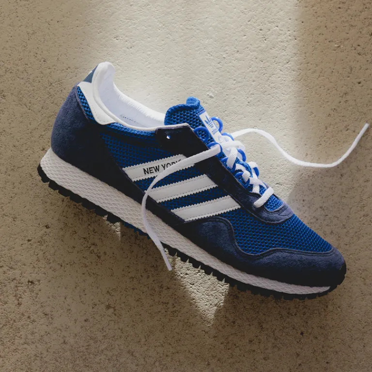 Leder Sneaker|Terrace Casual Sneaker*Adidas New York Dark Blue / Footwear White / Royal Blue