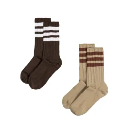 Socken*Adidas Ribbed Crew Socks 2 Pairs Trace Khaki / Dark Brown