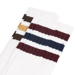 Socken*Adidas Ribbed Crew Socks 2 Pairs White / Maroon