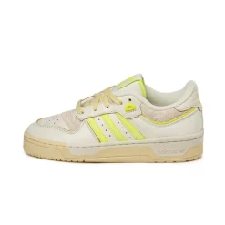 Leder Sneaker|Weiße Sneaker*Adidas Rivalry 86 Low W Ivory / Lucid Lemon / Easy Yellow
