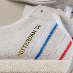 Leder Sneaker|Terrace Casual Sneaker*Adidas Rotterdam 00 Cloud White / Blue Bird / Better Scarlet