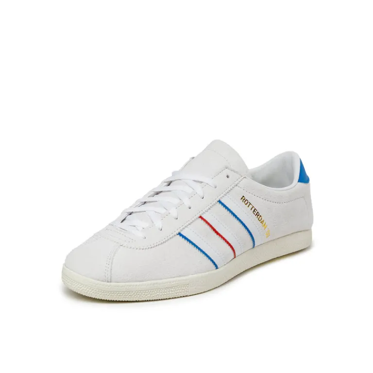 Leder Sneaker|Terrace Casual Sneaker*Adidas Rotterdam 00 Cloud White / Blue Bird / Better Scarlet
