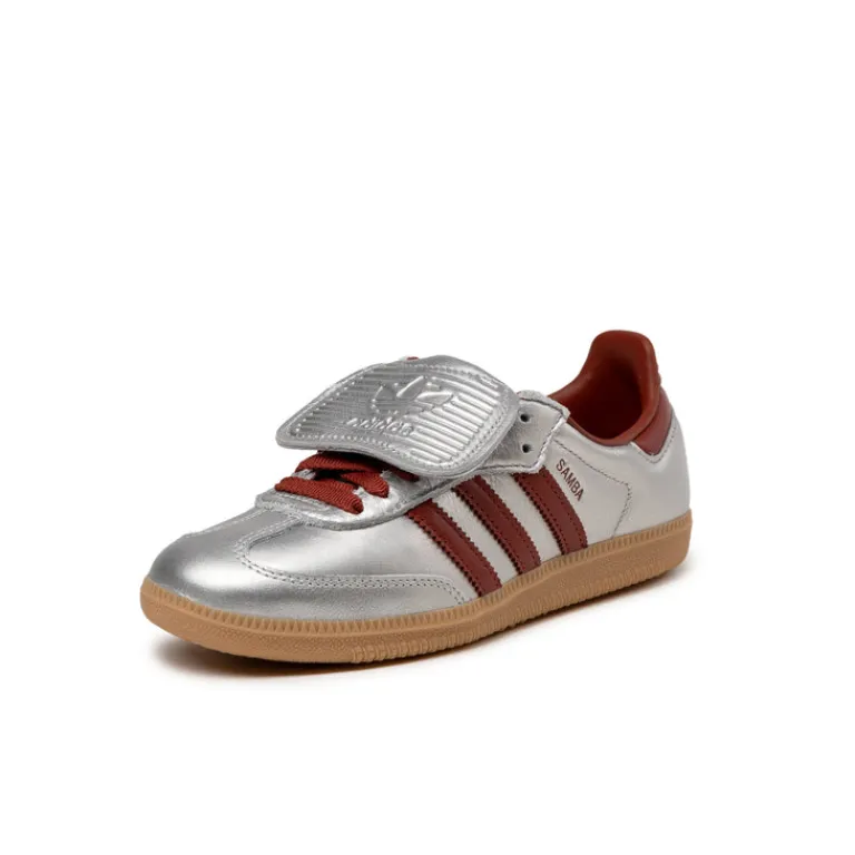 Leder Sneaker|Terrace Casual Sneaker*Adidas Samba LT W Silver Metallic / Preloved Ruby / Gum