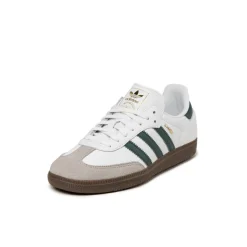 Leder Sneaker|Terrace Casual Sneaker*Adidas Samba OG Cloud White / Collegiate Green / Clear Granite