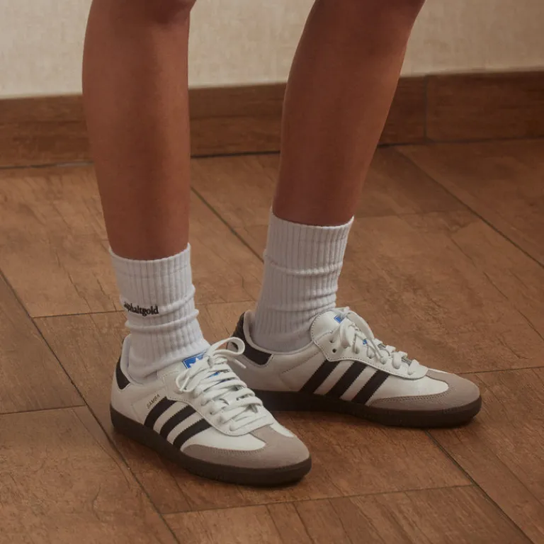 Leder Sneaker|Terrace Casual Sneaker*Adidas Samba OG Cloud White / Core Black / Clear Granite