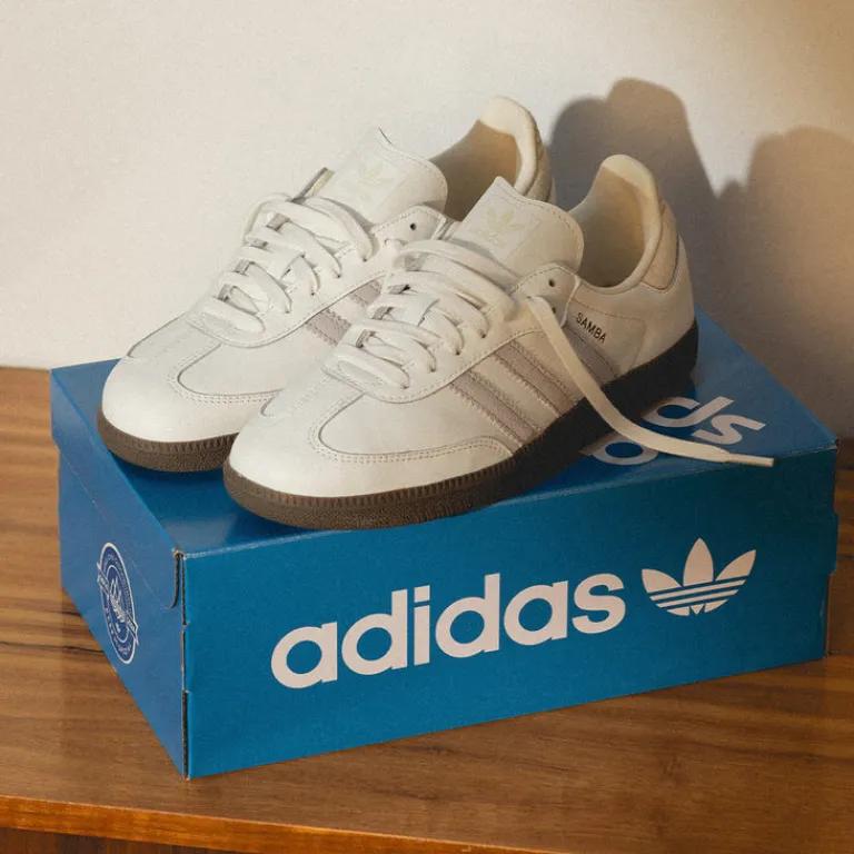 Leder Sneaker|Terrace Casual Sneaker*Adidas Samba OG Core White / Grey Two / Cream White