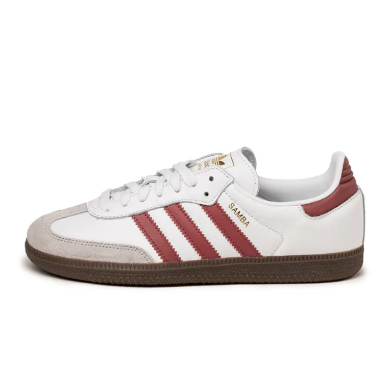 Leder Sneaker|Terrace Casual Sneaker*Adidas Samba OG Cloud White / Preloved Ruby / Clear Granite