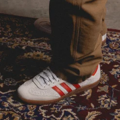 Leder Sneaker|Terrace Casual Sneaker*Adidas Samba OG Crystal White / Preloved Red / Gum M2