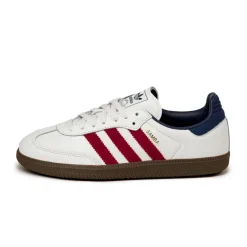 Leder Sneaker|Terrace Casual Sneaker*Adidas Samba OG Core White / Team Victory Red / Night Indigo