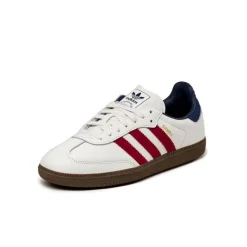 Leder Sneaker|Terrace Casual Sneaker*Adidas Samba OG Core White / Team Victory Red / Night Indigo