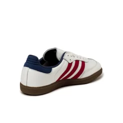 Leder Sneaker|Terrace Casual Sneaker*Adidas Samba OG Core White / Team Victory Red / Night Indigo