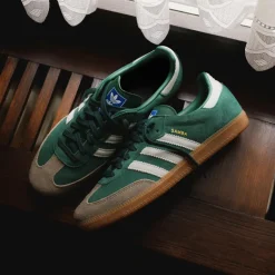 Leder Sneaker|Terrace Casual Sneaker*Adidas Samba OG Chalk Green / Footwear White / Gum4