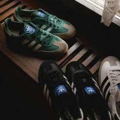 Leder Sneaker|Terrace Casual Sneaker*Adidas Samba OG Chalk Green / Footwear White / Gum4