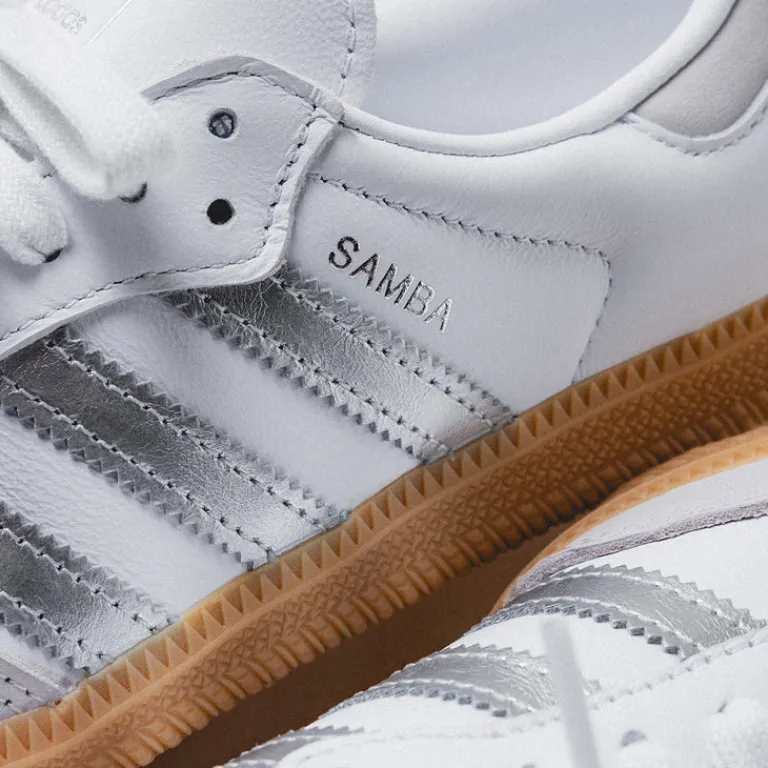 Leder Sneaker|Terrace Casual Sneaker*Adidas Samba OG W Cloud White / Silver / Grey One