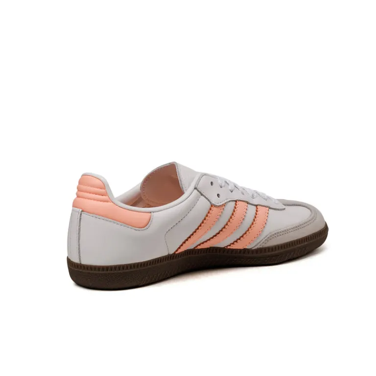 Leder Sneaker|Terrace Casual Sneaker*Adidas Samba OG W Cloud White / Clear Orange / Semi Coral