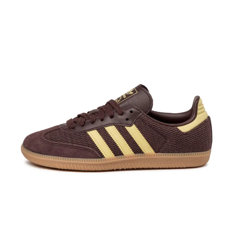 Leder Sneaker|Terrace Casual Sneaker*Adidas Samba OG W Shadow Brown / Power Yellow / Gum 3