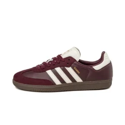 Leder Sneaker|Terrace Casual Sneaker*Adidas Samba OG W Maroon / Off White / Gum 3