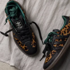 Leder Sneaker|Terrace Casual Sneaker*Adidas Samba OG W Core Black / Collegiate Green / Cream White