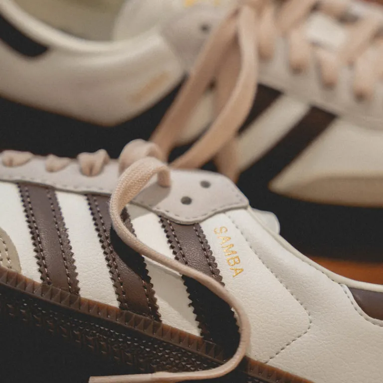 Leder Sneaker|Terrace Casual Sneaker*Adidas Samba OG W Off White / Earth Strata / Gum