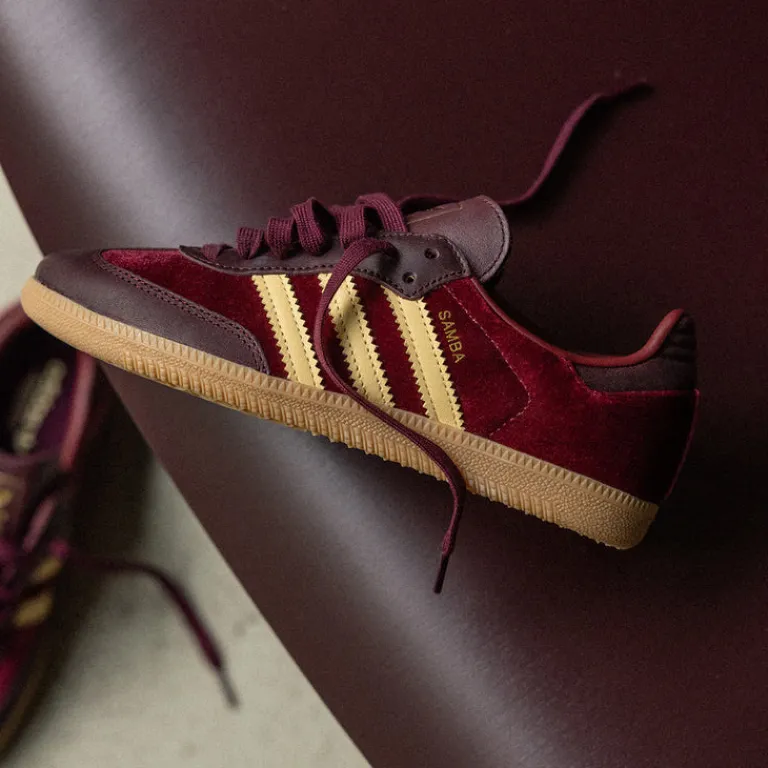 Leder Sneaker|Terrace Casual Sneaker*Adidas Samba OG W Shadow Red / Maroon / Gum 3