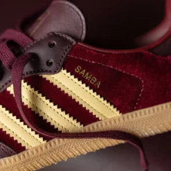 Leder Sneaker|Terrace Casual Sneaker*Adidas Samba OG W Shadow Red / Maroon / Gum 3