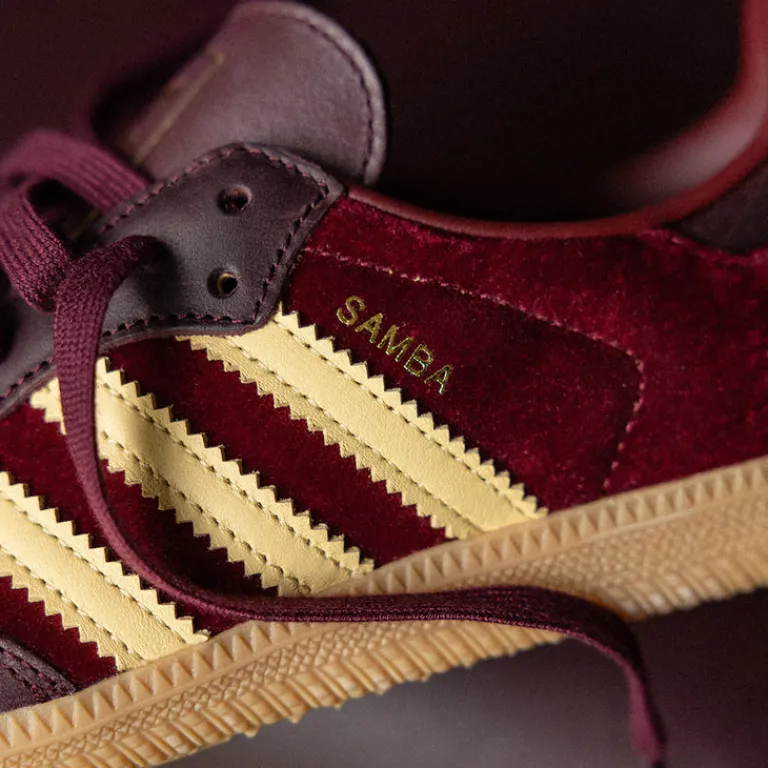 Leder Sneaker|Terrace Casual Sneaker*Adidas Samba OG W Shadow Red / Maroon / Gum 3