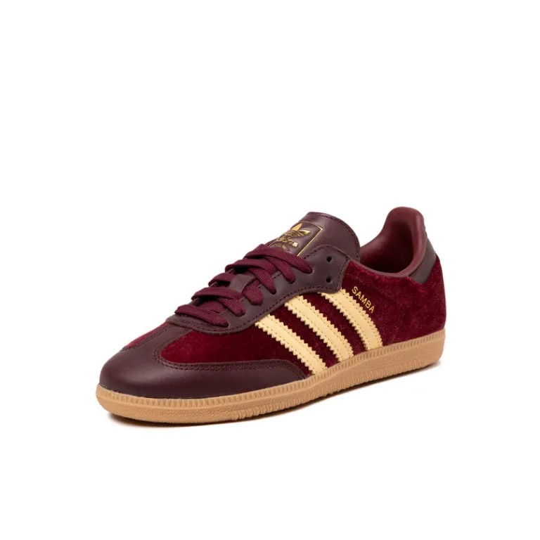 Leder Sneaker|Terrace Casual Sneaker*Adidas Samba OG W Shadow Red / Maroon / Gum 3