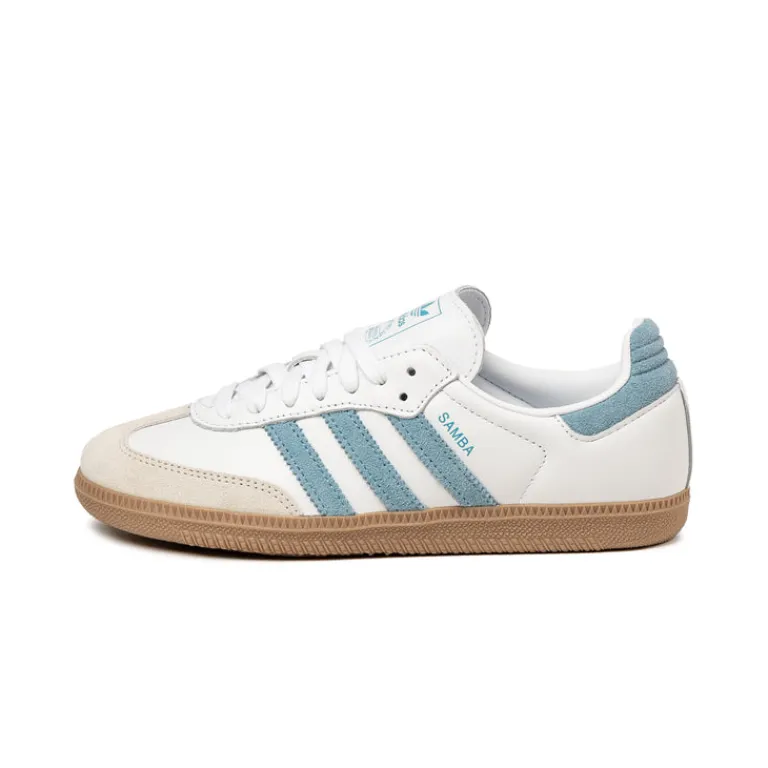 Leder Sneaker|Terrace Casual Sneaker*Adidas Samba OG W Cloud White / Alumina / Ash Blue