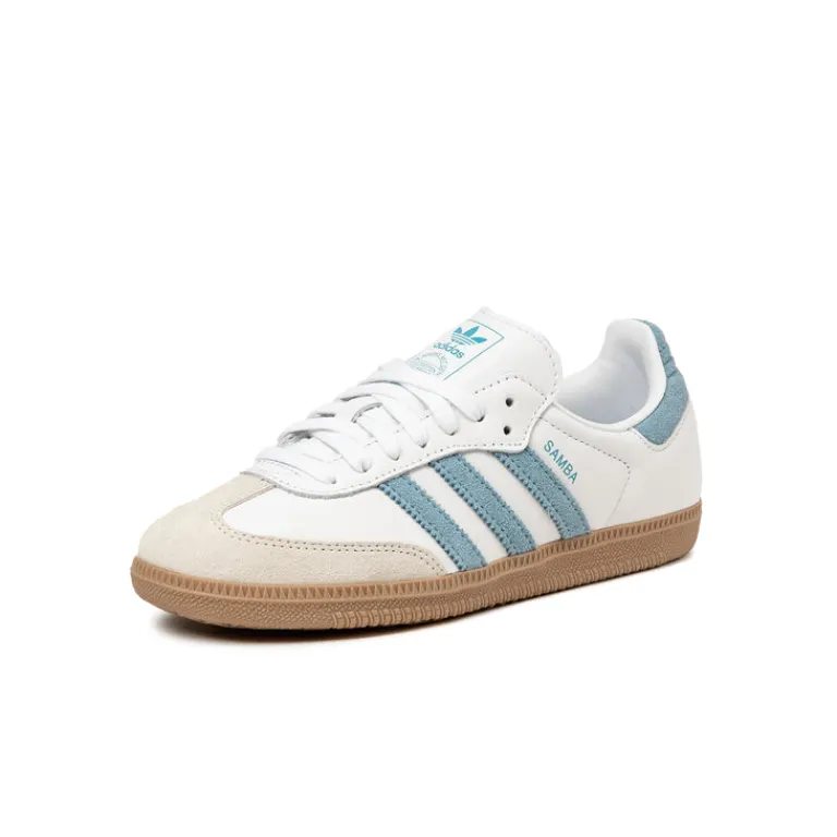 Leder Sneaker|Terrace Casual Sneaker*Adidas Samba OG W Cloud White / Alumina / Ash Blue