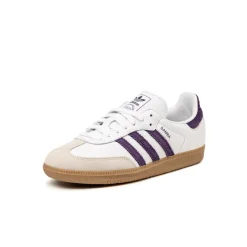 Leder Sneaker|Terrace Casual Sneaker*Adidas Samba OG W Cloud White / Aluminum / Aurora Plum