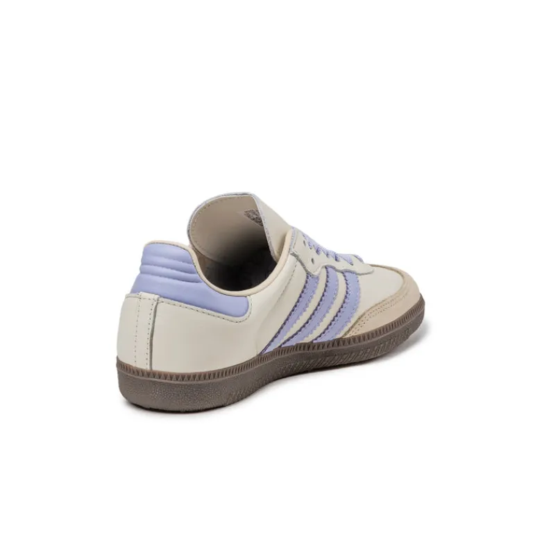Leder Sneaker|Terrace Casual Sneaker*Adidas Samba OG W Cream White / Violet Tone / Sand Strata