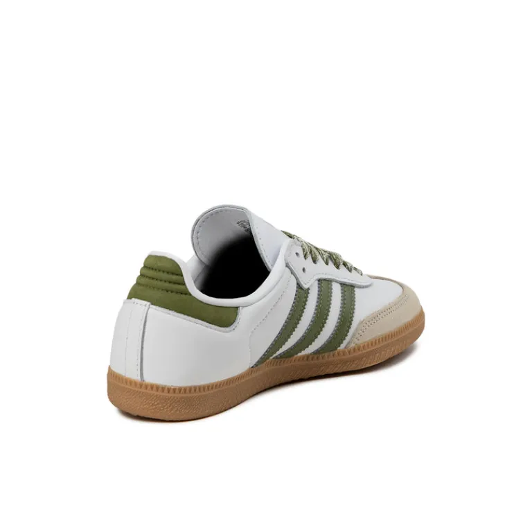 Leder Sneaker|Terrace Casual Sneaker*Adidas Samba OG W Footwear White / Tech Olive / Gum 3