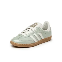 Leder Sneaker|Terrace Casual Sneaker*Adidas Samba OG W Linen Green Metallic / Off White / Cyber Metallic