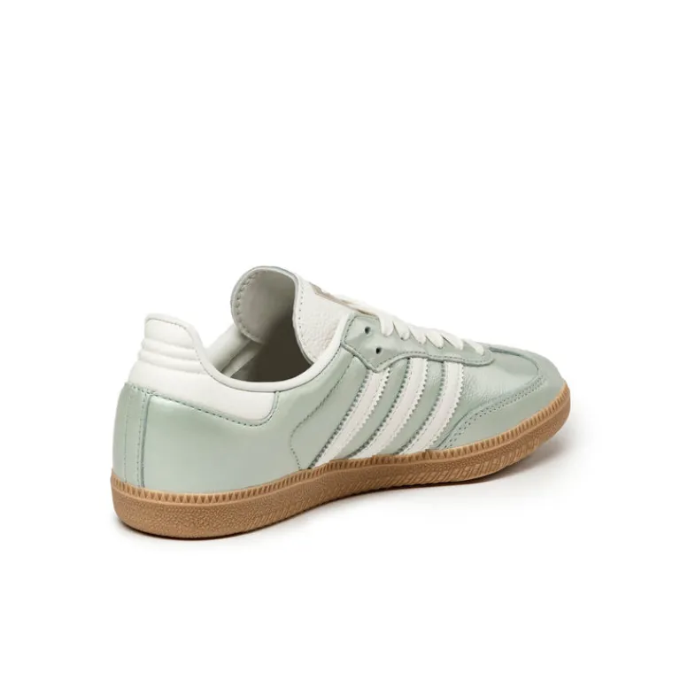 Leder Sneaker|Terrace Casual Sneaker*Adidas Samba OG W Linen Green Metallic / Off White / Cyber Metallic