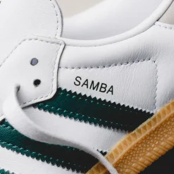 Leder Sneaker|Terrace Casual Sneaker*Adidas Samba OG W Footwear White / Collegiate Green / Grey Two