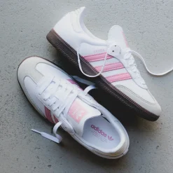 Leder Sneaker|Terrace Casual Sneaker*Adidas Samba OG W Footwear White / Wonder Mauve / Off White