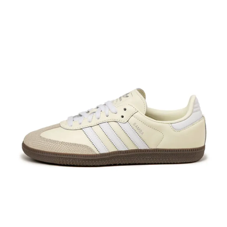 Leder Sneaker|Terrace Casual Sneaker*Adidas Samba OG W Off White / Footwear White / Wonder Aluminium