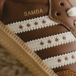 Leder Sneaker|Terrace Casual Sneaker*Adidas Samba OG W Cloud White / Preloved Brown / Cream White