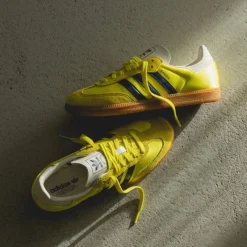 Leder Sneaker|Terrace Casual Sneaker*Adidas Samba OG W Shock Yellow / Night Indigo / Cream White