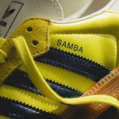 Leder Sneaker|Terrace Casual Sneaker*Adidas Samba OG W Shock Yellow / Night Indigo / Cream White