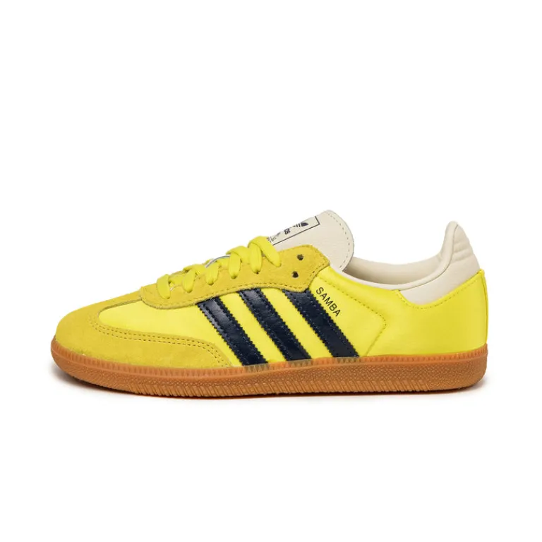 Leder Sneaker|Terrace Casual Sneaker*Adidas Samba OG W Shock Yellow / Night Indigo / Cream White