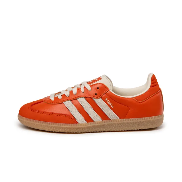 Leder Sneaker|Terrace Casual Sneaker*Adidas Samba OG W Collegiate Orange / Cream White / Gum